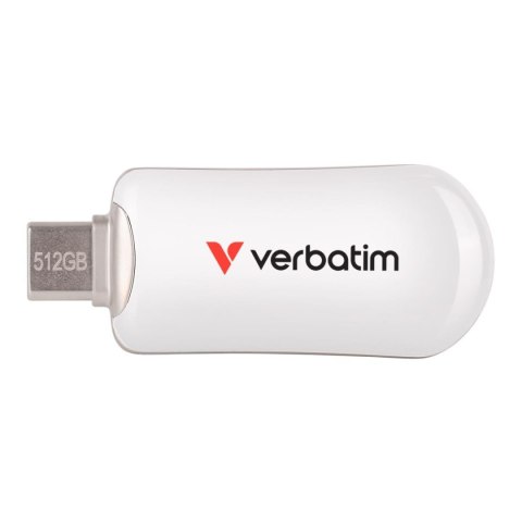 Pendrive Verbatim Plectra 512GB USB-C 3.0 White