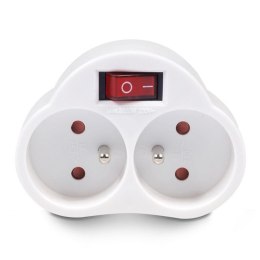 Gniazdko prądowe Maclean MCE31 podwójne z wyłącznikiem 3680W