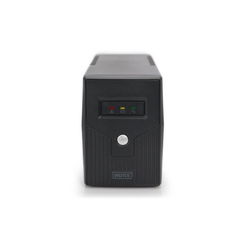 Zasilacz awaryjny UPS DIGITUS Line-Ineractive LED, 600VA/360W, 1x12V/7Ah, AVR, 2x Schuko CEE 7/3, 2x RJ11, 1x USB 2.0 typ B