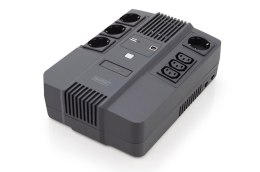 Zasilacz awaryjny UPS DIGITUS Line-Interactive LED DESKTOP 800VA/480W AVR 4x Schuko CEE 7/3, 3x IEC C13, 1xRJ45, 1xUSB A/USB B