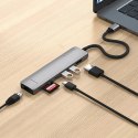 Wieloportowa przejściówka Satechi 7-w-1 USB-C Slim z Ethernetem - gwiezdna szarość