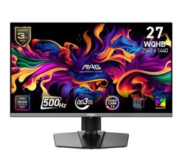 MSI Monitor MAG 272QP QD-OLED X50/26.5 cala/QD-OLED/WQHD/Flat/500Hz/Black