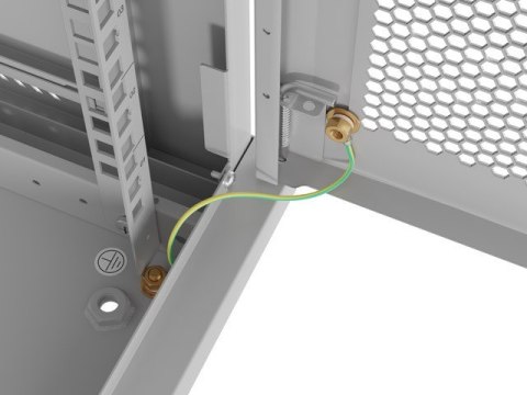 Lanberg Szafa instalacyjna rack wisząca 19 cali 4U 600x450 drzwi perforowane (flat pack) szara