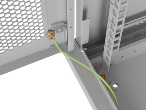 Lanberg Szafa instalacyjna rack wisząca 19 cali 4U 600x450 drzwi perforowane (flat pack) szara