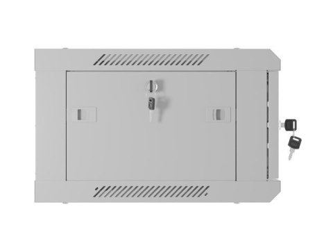 Lanberg Szafa instalacyjna rack wisząca 19 cali 4U 600x450 drzwi perforowane (flat pack) szara