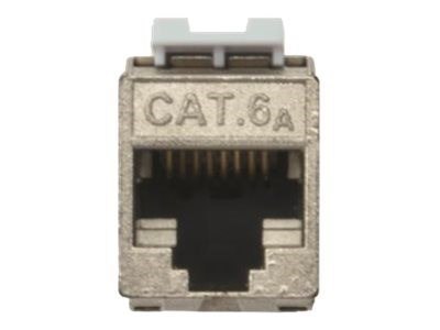 Moduł (gniazdo) keystone RJ45 (8P8C) kat.6A, STP,ekranowany, beznarzędziowy, stalowy, 24szt
