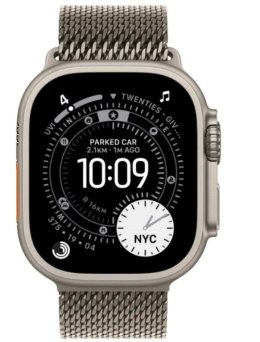 Apple Watch Ultra 3 GPS + Cellular, koperta 49 mm z tytanu w kolorze naturalnym, bransoleta mediolańska z tytanu w kolorze naturalnym 