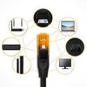 Qoltec Kabel patchcord UTP | kat.6 | 2 x RJ-45 | High speed 1Gb/s | Pozłacane styki | 25m | Czarny