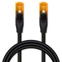 Qoltec Kabel patchcord UTP | kat.6 | 2 x RJ-45 | High speed 1Gb/s | Pozłacane styki | 25m | Czarny