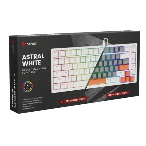 SAVIO KLAWIATURA MECHANICZNA ASTRAL WHITE OUTEMU WHITE JADE RGB