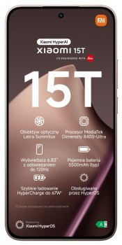 Smartfon Xiaomi 15T 12/512GB Rose Gold