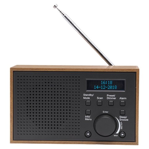 Radio Denver DAB-46DARK GREY Internet Analogowe i cyfrowe Czarny, Brązowy