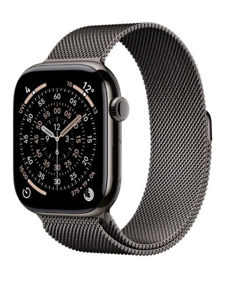Apple Watch Series 11 GPS + Cellular koperta 46 mm z tytanu w kolorze łupku, bransoleta mediolańska w kolorze łupku S/M
