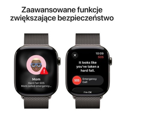 Apple Watch Series 11 GPS + Cellular koperta 46 mm z tytanu w kolorze łupku, bransoleta mediolańska w kolorze łupku S/M
