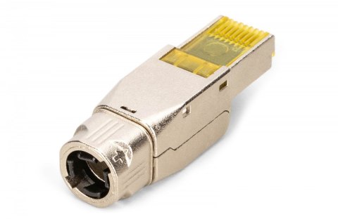 Digitus Wtyk modularny RJ45 kat.6A, PoE++, 10GbE, STP, ekranowany, beznarzędziowy, zakręcany, metalowy, AWG 22-27, linka/drut