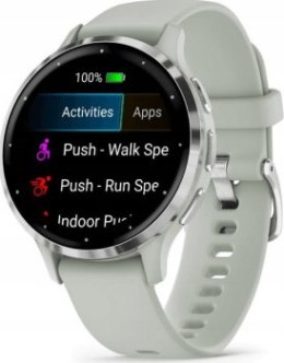 Garmin Venu 3S z czujnikiem tętna HRM Elevate Ox (srebrna ramka / szałwiowoszara koperta / szałwiowoszary pasek)