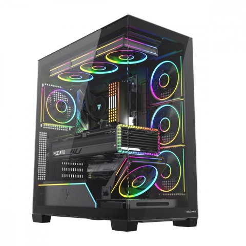 MODECOM Obudowa PC VOLCANO STELLAR PLUS ARGB MIDI 8F Czarna