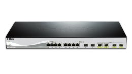 D-Link DXS-1210-12TC/E łącza sieciowe Zarządzany L2 10G Ethernet (100/1000/10000) 1U Czarny, Srebrny