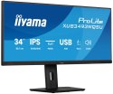 Iiyama XUB3493WQSU-B6 34" UW IPS-panel 3440x1440 120Hz 21:9 400cd/m 1000:1 1ms
