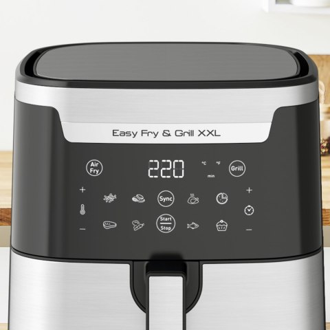 Tefal Easy Fry & Grill EY801D 6,5 l Autonomiczny 1650 W Frytkownica na gorące powietrze Stal nierdzewna