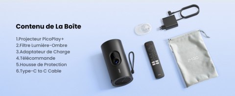 JMGO Projektor picoPlay, zestaw: stojak+powerbank