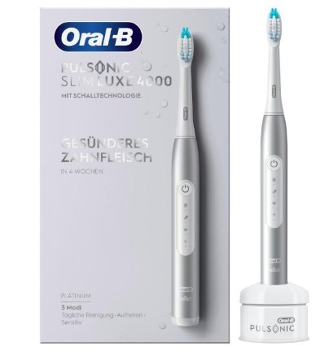 Ultradźwiękowa szczoteczka do zębów Oral-B Pulsonic Slim Luxe 4000 - Codzienna pielęgnacja - Sensitive - dla białych zębów - 620