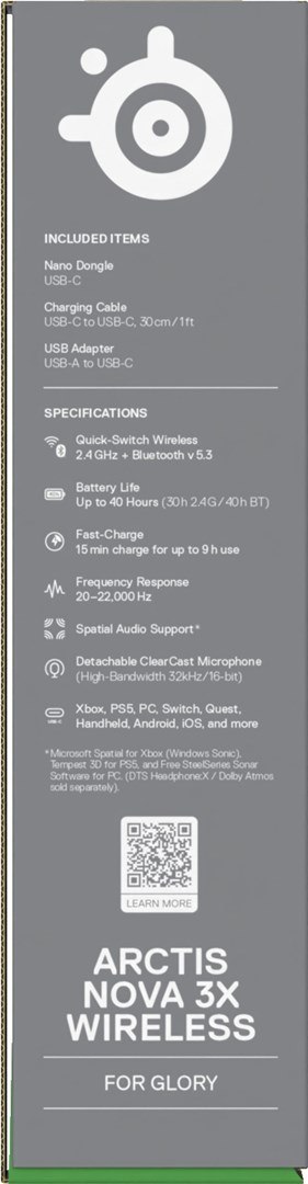 Słuchawki Steelseries Arctis Nova 3X Wireless for Xbox, czarne