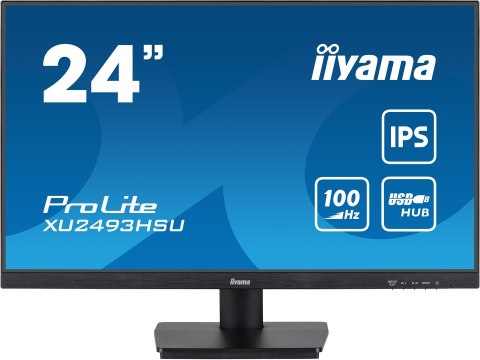 Iiyama ProLite XU2493HSU-B7 monitor komputerowy 60,5 cm (23.8") 1920 x 1080 px Full HD LED Czarny