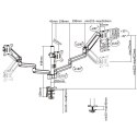 Uchwyt do 3 monitorów 17"-27" na biurko