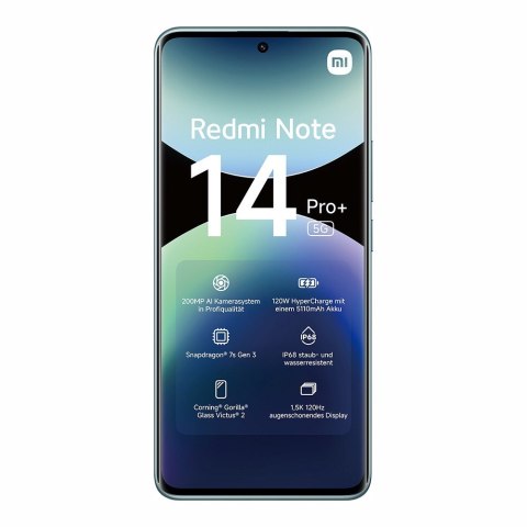 Xiaomi Redmi Note 14 Pro+ 5G 16,9 cm (6.67") Dual SIM USB Type-C 8 GB 256 GB 5110 mAh Niebieski