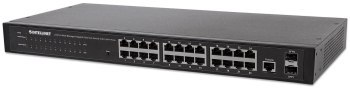 INTELLINET GIGA SWITCH 24X RJ45 + 2X SFP WEB-SMART VLAN QOS RACK 560917