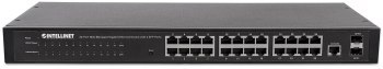 INTELLINET GIGA SWITCH 24X RJ45 + 2X SFP WEB-SMART VLAN QOS RACK 560917