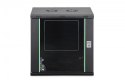 Digitus Szafa sieciowa wisząca Dynamic 19" 12U rack 607x600x450mm, drzwi szyba, czarna, niezłożona, 60kg