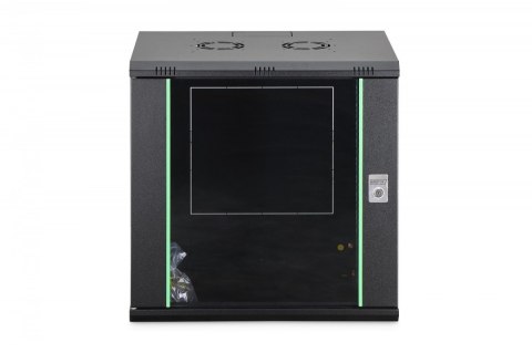 Digitus Szafa sieciowa wisząca Dynamic 19" 12U rack 607x600x450mm, drzwi szyba, czarna, niezłożona, 60kg