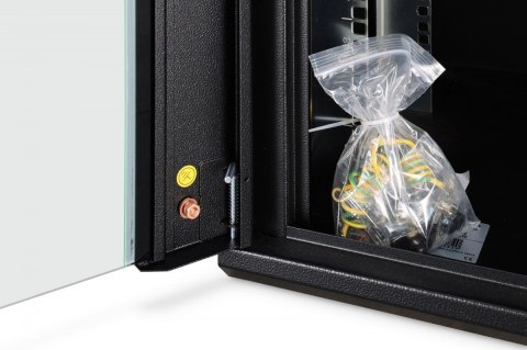 Digitus Szafa sieciowa wisząca Dynamic 19" 12U rack 607x600x450mm, drzwi szyba, czarna, niezłożona, 60kg