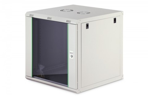 Digitus Szafa sieciowa wisząca Dynamic 19" 12U rack 607x600x600mm, drzwi szyba, szara, niezłożona, 60kg