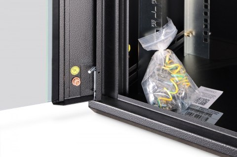 Digitus Szafa sieciowa wisząca Dynamic 19" 16U rack 785x600x450mm, drzwi szyba, czarna, niezłożona, 60kg