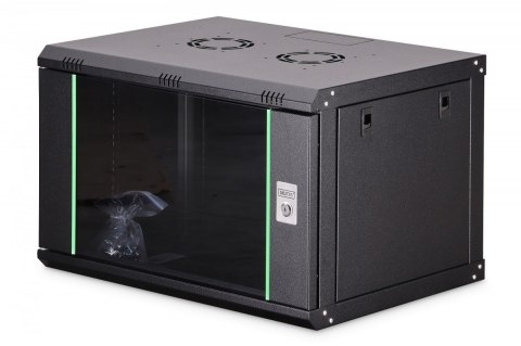 Digitus Szafa sieciowa wisząca Dynamic 19" 7U rack 385x600x450mm, drzwi szyba, czarna, niezłożona, 60kg