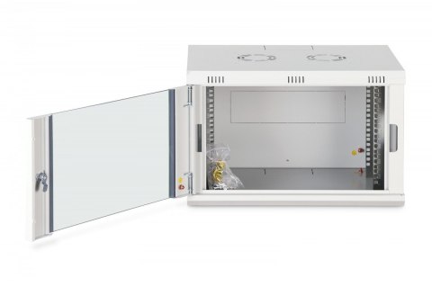 Digitus Szafa sieciowa wisząca Dynamic 19" 7U rack 385x600x450mm, drzwi szyba, szara, niezłożona, 60kg