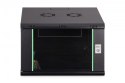 Digitus Szafa sieciowa wisząca Dynamic 19" 7U rack 385x600x600mm, drzwi szyba, czarna, niezłożona, 60kg