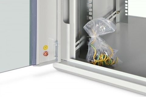 Digitus Szafa sieciowa wisząca Dynamic 19" 7U rack 385x600x600mm, drzwi szyba, szara, niezłożona, 60kg