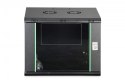 Digitus Szafa sieciowa wisząca Dynamic 19" 9U rack 474x600x450mm, drzwi szyba, czarna, niezłożona, 60kg