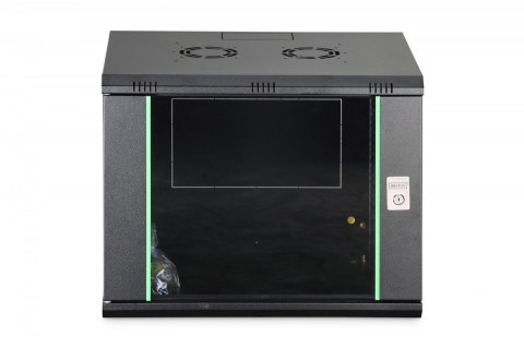 Digitus Szafa sieciowa wisząca Dynamic 19" 9U rack 474x600x450mm, drzwi szyba, czarna, niezłożona, 60kg