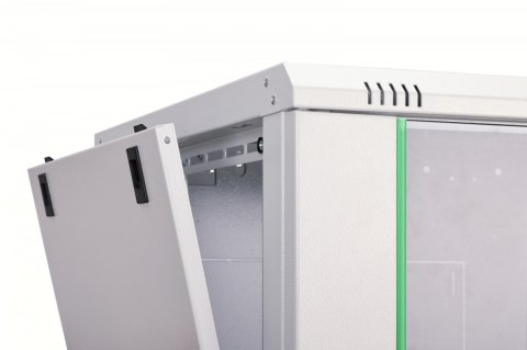 Digitus Szafa sieciowa wisząca Dynamic 19" 9U rack 474x600x600mm, drzwi szyba, szara, niezłożona, 60kg