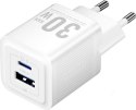 Ładowarka Vention 1x USB-A 1x USB-C GaN 30W biała
