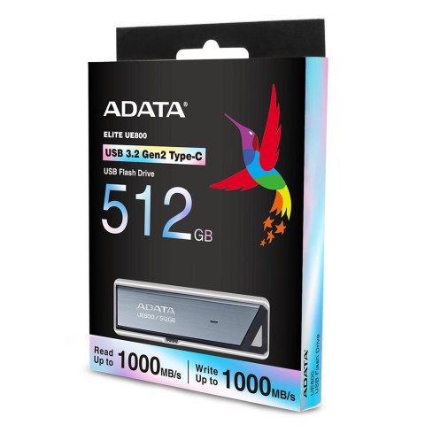 Pamięć USB ADATA UE800 512 GB USB Type-C 3.2 Gen 2 (3.1 Gen 2) Srebrny