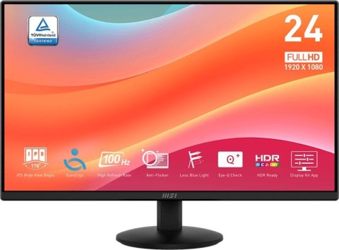 Monitor MSI PRO MP242L (23.8" /IPS /100Hz /1920 x 1080 /Czarny)
