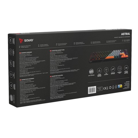 Savio Klawiatura magnetyczna ASTRAL Black OUTEMU White jade RGB