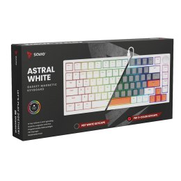 Savio Klawiatura magnetyczna ASTRAL White OUTEMU White jade RGB 3 kolory keycapów