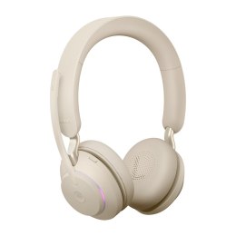 Słuchawki nauszne bezprzewodowe Jabra Evolve2 65 MS Stereo Link380c, beige
